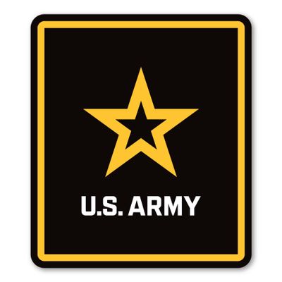 Magnet America Army Star Logo Magnet is 4" x 4.6" Made for Vehicles and Refrigerators