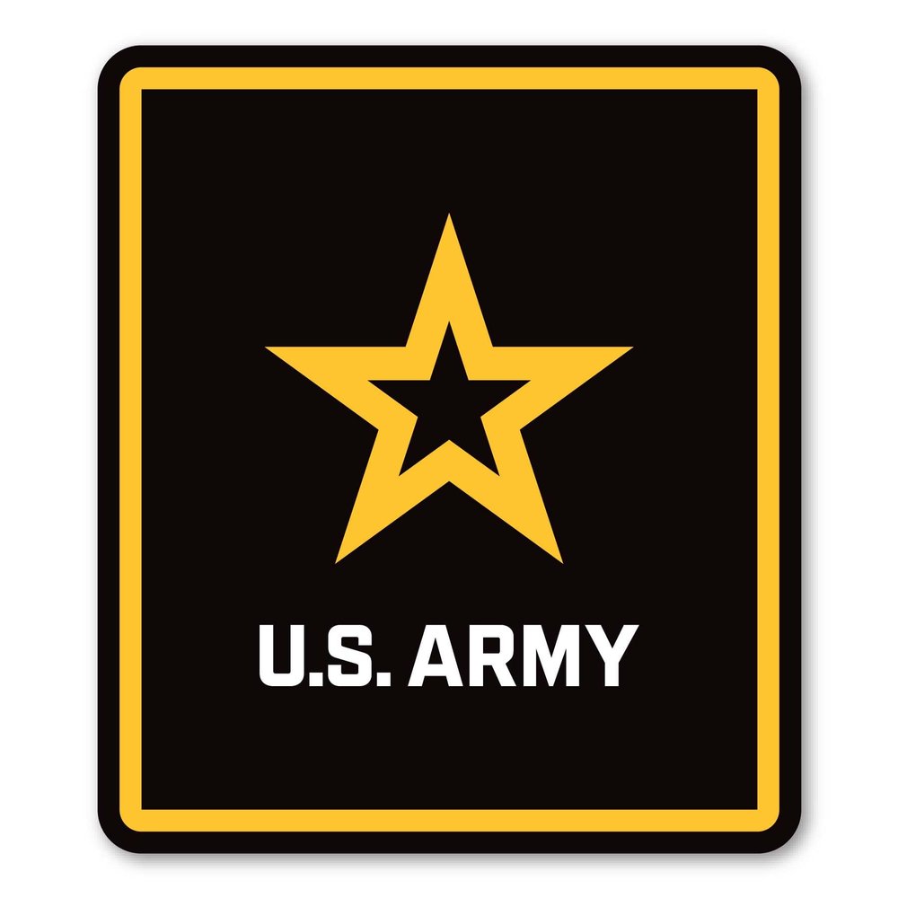Magnet America Army Star Logo Magnet is 4" x 4.6" Made for Vehicles and Refrigerators
