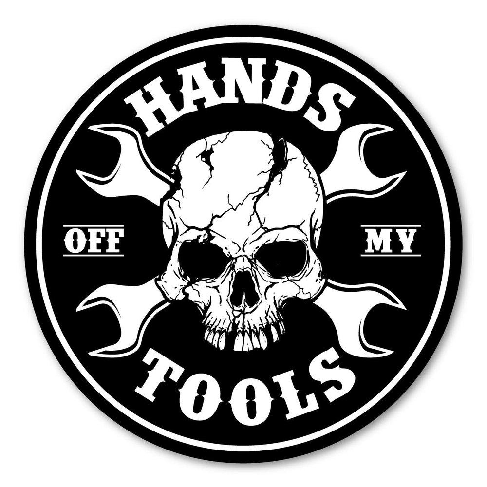 Magnet America Hands Off My Tools Magnet is 4" x 4" Made for Vehicles and Refrigerators