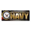 Magnet America Navy Chrome Bumper Strip Magnet is 2.875" x 7.75" Made for Vehicles and Refrigerators view 1
