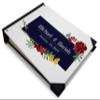 Darling Souvenir White Floral Frame Wedding Guest Book Hardbound Guest Sign-in Book Guest Registry Guestbook-9 x 12 Inches view 2