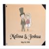 Darling Souvenir Orange Couple Printed Wedding Guest Book Hardbound Cover Sign in Book Registry Scrapbook-9 x 12 Inches view 1