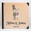 Darling Souvenir Orange Couple Printed Wedding Guest Book Hardbound Cover Sign in Book Registry Scrapbook-9 x 12 Inches view 3