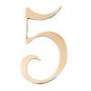 Pigeon Fleet DIY Decorative Brass House Number Door Sign, 2 Pcs Number 5 view 1