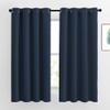 NICETOWN Blackout Curtains and Drapes for Kitchen - Thermal Insulated Solid Grommet Top Blackout Panels/Draperies for Kid's Room (Navy, 1 Pair, 52 x 63 Inch) view 1