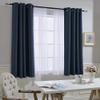 NICETOWN Blackout Curtains and Drapes for Kitchen - Thermal Insulated Solid Grommet Top Blackout Panels/Draperies for Kid's Room (Navy, 1 Pair, 52 x 63 Inch) view 2