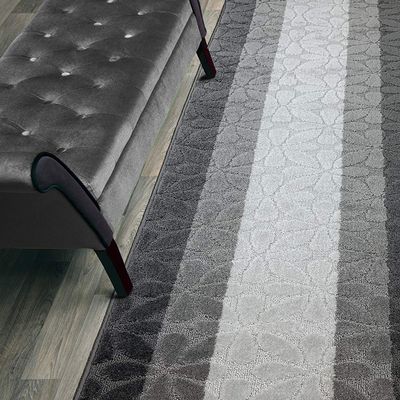 ORFA HOME Custom Length Hallway Runner Rug,Slip Resistant,Flower Grey, 26 Inch X 24 feet, Sold and Priced Per Foot