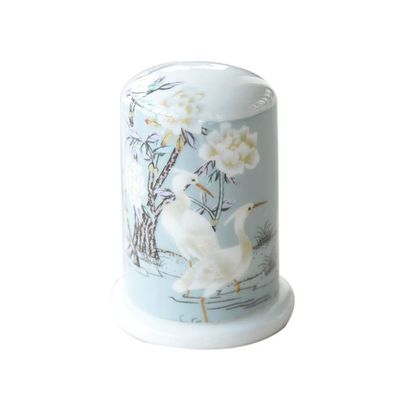 Panda Legends Ceramics Toothpick Dispenser Chinese Style Toothpick Holder for Home Restaurant, Crane Pattern