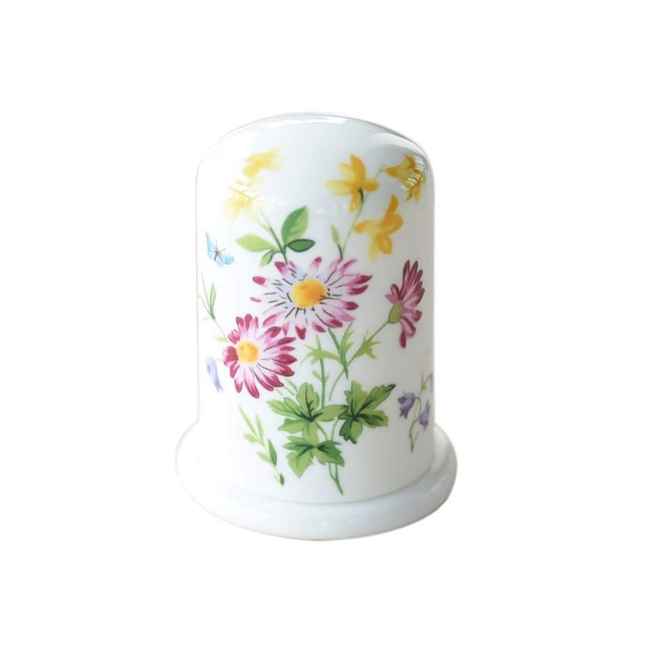 Panda Legends Ceramics Toothpick Dispenser Chinese Style Toothpick Holder for Home Restaurant, Flower Pattern