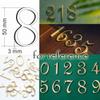 Pigeon Fleet DIY Brass House Number Decorative Metal Numbers for Home Door Mailbox, 2 Pcs Number 3 view 2