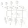Classic Mid Century Hang it All Coat Rack, Modern Wall Mounted Hooks with Painted Solid Wooden Balls(Multi Colors Available) (White) view 1