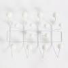 Classic Mid Century Hang it All Coat Rack, Modern Wall Mounted Hooks with Painted Solid Wooden Balls(Multi Colors Available) (White) view 2