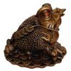 11" Big Feng Shui Money Frog 3-Legged Toad w/Red Gem in Its Mouth to Bring Wealth view 3