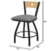 Holland Bar Stool Co. XL 830 Voltaire Swivel Bar Stool, Graph Alpine view 2