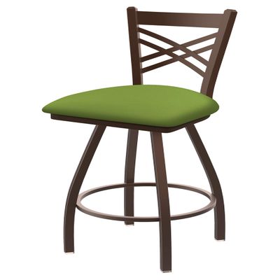 HBS XL 820 Catalina 30" Swivel Bar Stool with Bronze Finish and Canter Kiwi Green Seat