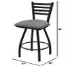 Holland Bar Stool Co. XL 410 Jackie Swivel Bar Stool, Graph Alpine view 2