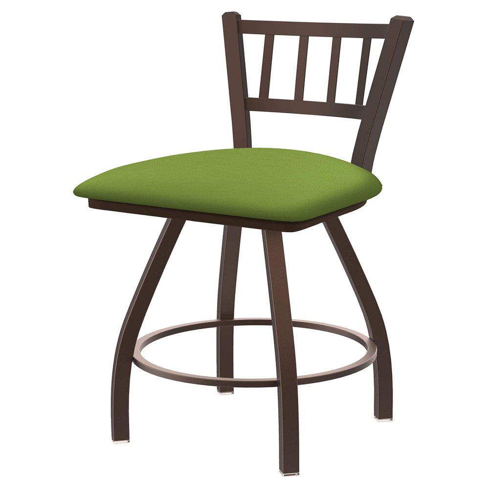 XL 810 Contessa 30" Swivel Bar Stool with Bronze Finish and Canter Kiwi Green Seat