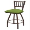 XL 810 Contessa 30" Swivel Bar Stool with Bronze Finish and Canter Kiwi Green Seat view 1