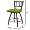 XL 810 Contessa 30" Swivel Bar Stool with Bronze Finish and Canter Kiwi Green Seat view 2
