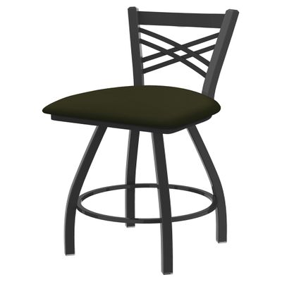 XL 820 Catalina 30" Swivel Bar Stool with Pewter Finish and Canter Pine Seat