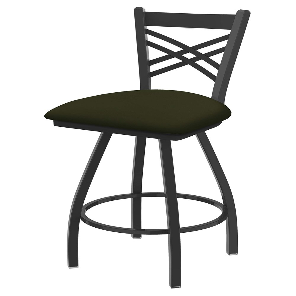XL 820 Catalina 30" Swivel Bar Stool with Pewter Finish and Canter Pine Seat