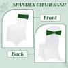 MDS Pack of 75 Spandex Chair Sashes Bow Premium Stretch Chair Cover Band with Buckle Slider Universal fits Elastic Dining Chair Ties for Wedding Party Banquet Events Decoration - Green view 4