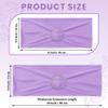 MDS Pack of 100 Spandex Chair Sashes Bow Premium Stretch Chair Cover Band with Buckle Slider Universal fits Elastic Dining Chair Ties for Wedding Party Banquet Events Decoration - Lavender view 2