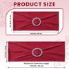 MDS Pack of 75 Spandex Chair Sashes Bow Premium Stretch Chair Cover Band with Buckle Slider Universal fits Elastic Dining Chair Ties for Wedding Party Banquet Events Decoration - Apple Red view 2