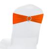 MDS Pack of 250 Spandex Chair Sashes Bows Universal fits Elastic Stretch Chair Bands Ties with Buckle Slider Bow for Wedding Decoration Spandex Slider Sashes Bow - Orange view 1