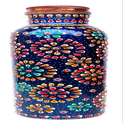 NIANWUDU Craft N Copper Hand Painted Water Bottle for Drinking & Serving