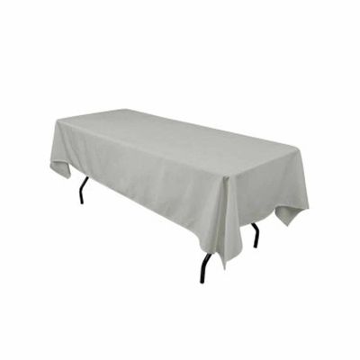 KS Linens Polyester Rectangular Tablecloth 54"x72" (Grey)