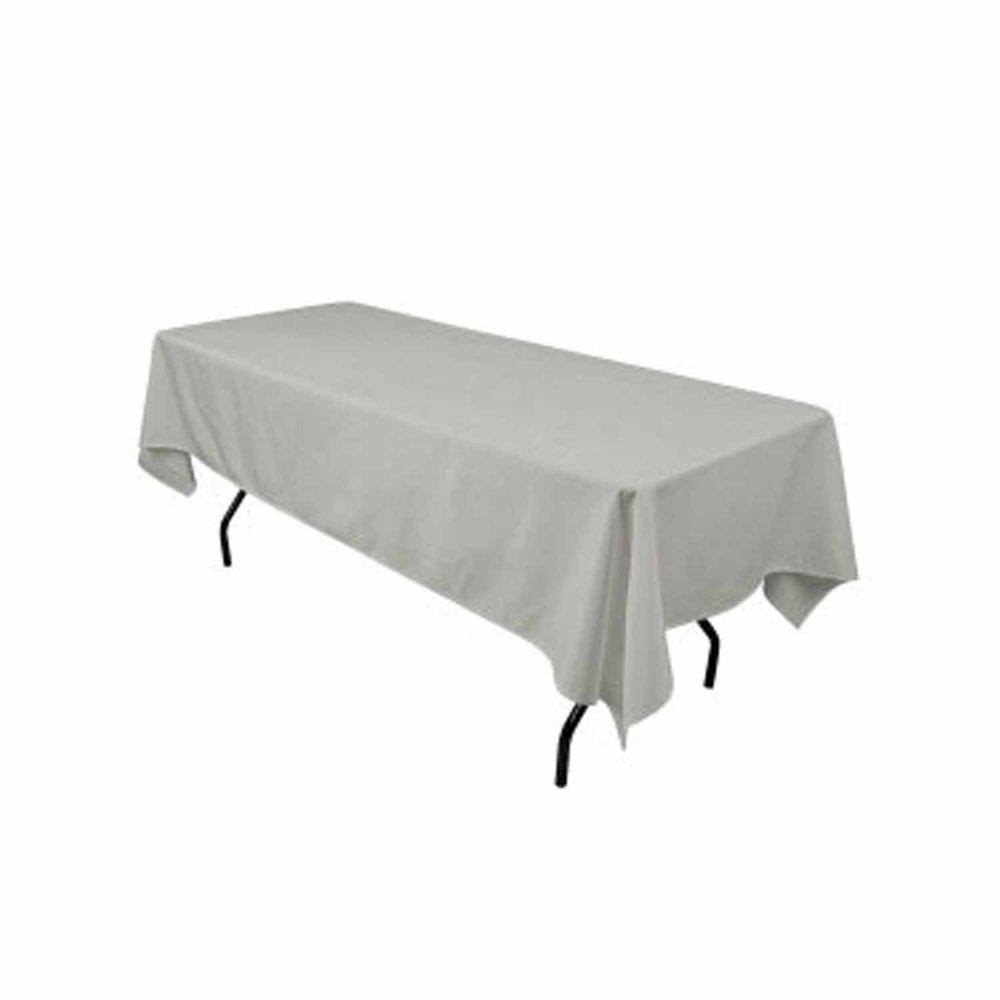 KS Linens Polyester Rectangular Tablecloth 54"x72" (Grey)