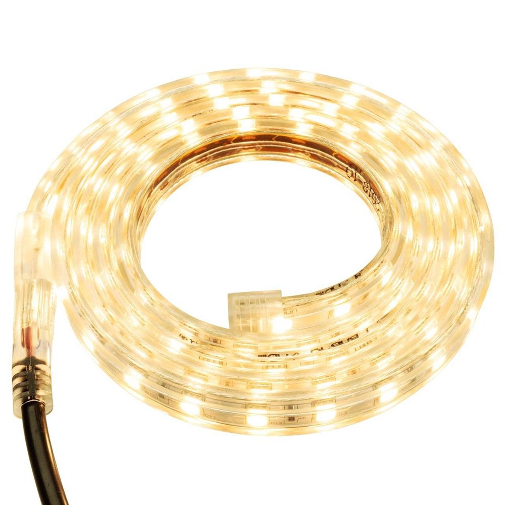 Warm White LED Strip Light - 120 Volt - High Output (SMD 5050) - Custom Cut - 4.92 Feet