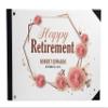 Darling Souvenir White Floral Frame Hardbound Cover Personalized Printed Retirement PartyGuestbookMemory Messagebook-9 x 12 Inches view 1