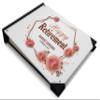 Darling Souvenir White Floral Frame Hardbound Cover Personalized Printed Retirement PartyGuestbookMemory Messagebook-9 x 12 Inches view 2