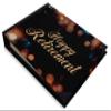 Darling Souvenir Black Blur Light Printed Hardbound Cover Personalized Guestbook for Retirement Party Guest Sign in Keepsake Book Registry-9 x 12 Inches view 2
