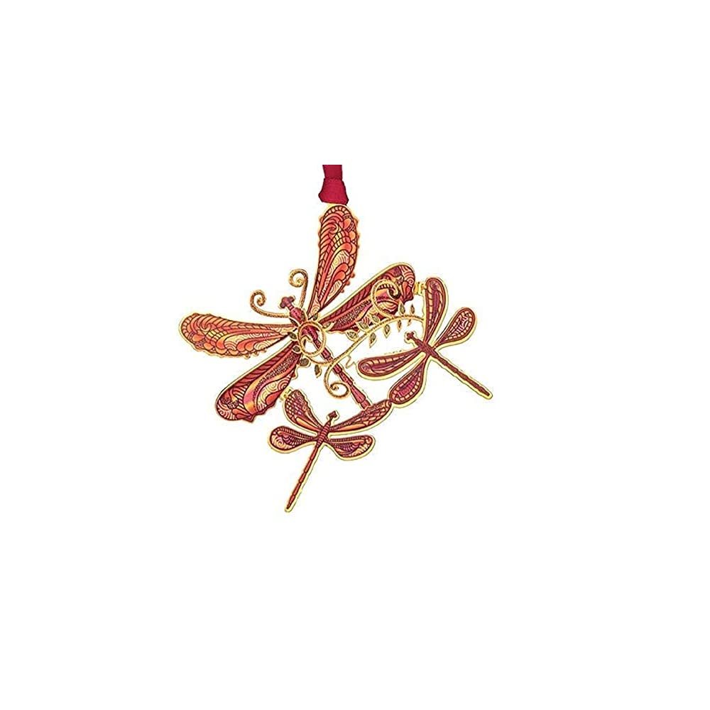 Beacon Design ChemArt Ornament - Rustic Dragonfly Collage