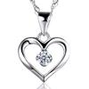 Bansriracha Elegant 925 Sterling Silver Cubic Zirconia CZ Hollow Heart Pendant Necklace Colllar Women Wedding Anniversary Jewelry view 1