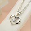 Bansriracha Elegant 925 Sterling Silver Cubic Zirconia CZ Hollow Heart Pendant Necklace Colllar Women Wedding Anniversary Jewelry view 3