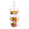 3 Tier Wire Hanging Fruit Basket,Stainless Steel Vegetable Storage Organizer Basket, Fruit Tray Drainer, Fruit Bowl Storage Rack Holder, Fruit Garlic Ginger Storage Shelf for Home Kitchen Supplies view 1