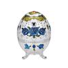 Panda Legends Automatic Toothpick Holder with Bottle Opener Portable Pop Up Toothpick Dispenser Container Blue and White Rose Pattern view 1