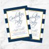 Graduation Party Invitation | Graduation Party | Navy and Gold | Graduation Invitation | Class of 2021 | College | High School view 2
