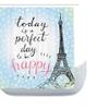 Amagical Perfect Day Paris Eiffel Tower Polka Dot Blue Background 16 Piece Bathroom Mat Set Shower Curtain Set Bathroom Mat Contour Mat Toilet Cover Fabric Waterproof Shower Curtain with 12 Hooks view 2