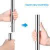Simple Trending Standard Rod Clothing Garment Rack, Rolling Clothes Organizer on Wheels for Hanging Clothes, Chrome view 4