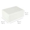 Creative Deco Large White Wooden Box Storage with Hinged Lid | 11.8x7.87x5.51in (+-0.5) | Keepsake Gift Box for Tool Dog Toy Kitchen Storage | ROUGH UNSANDED Wood Chest Trunk view 3