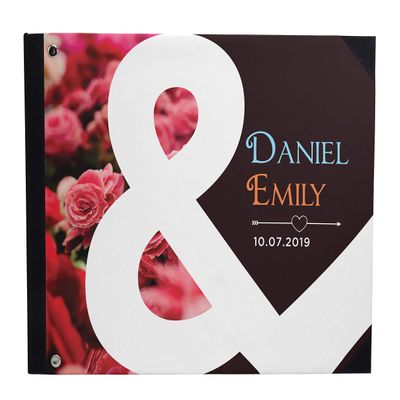 Darling Souvenir Multicolor Florals Wedding Guest Book Hardbound Guest Sign-in Book Guest Registry Guestbook-9 x 12 Inches