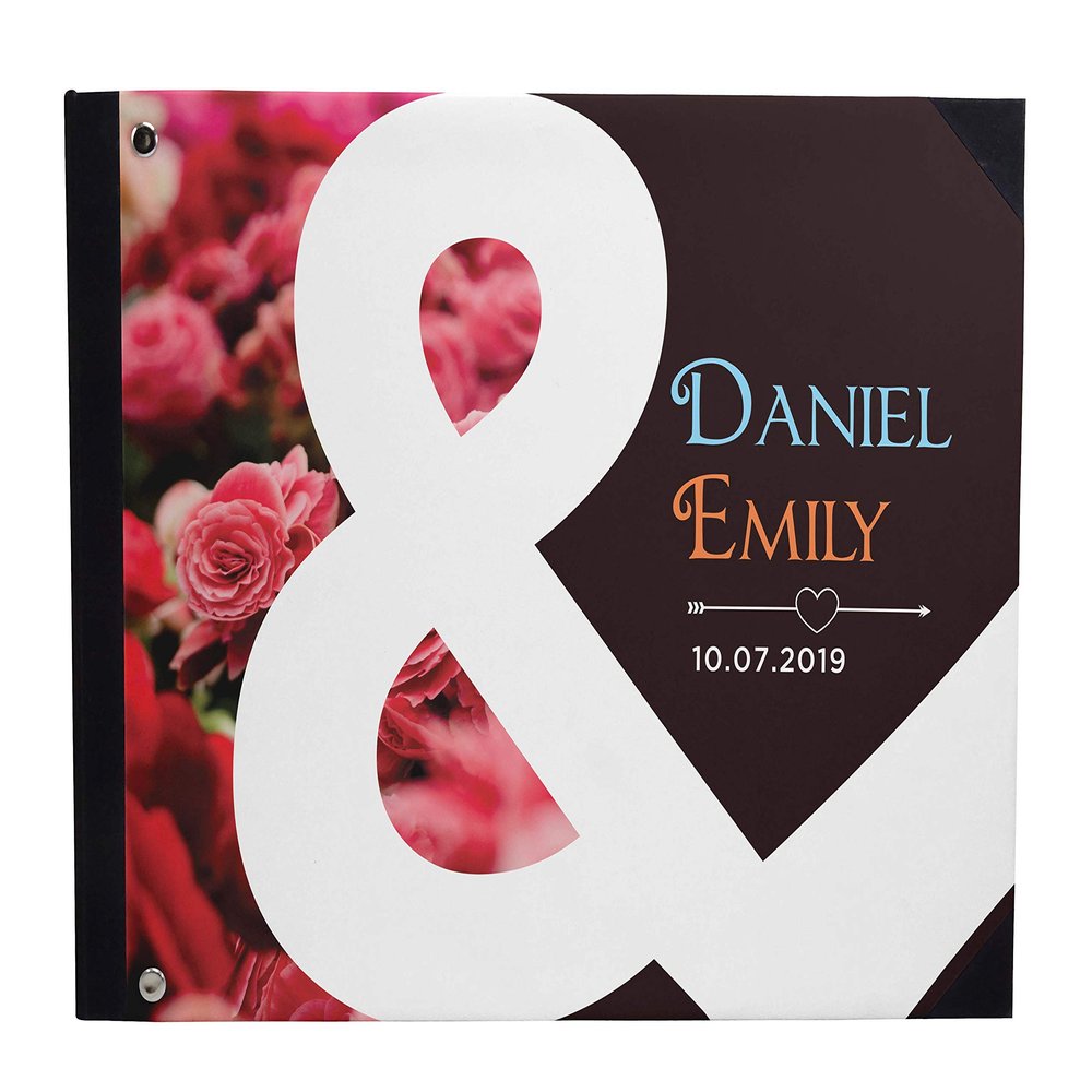Darling Souvenir Multicolor Florals Wedding Guest Book Hardbound Guest Sign-in Book Guest Registry Guestbook-9 x 12 Inches