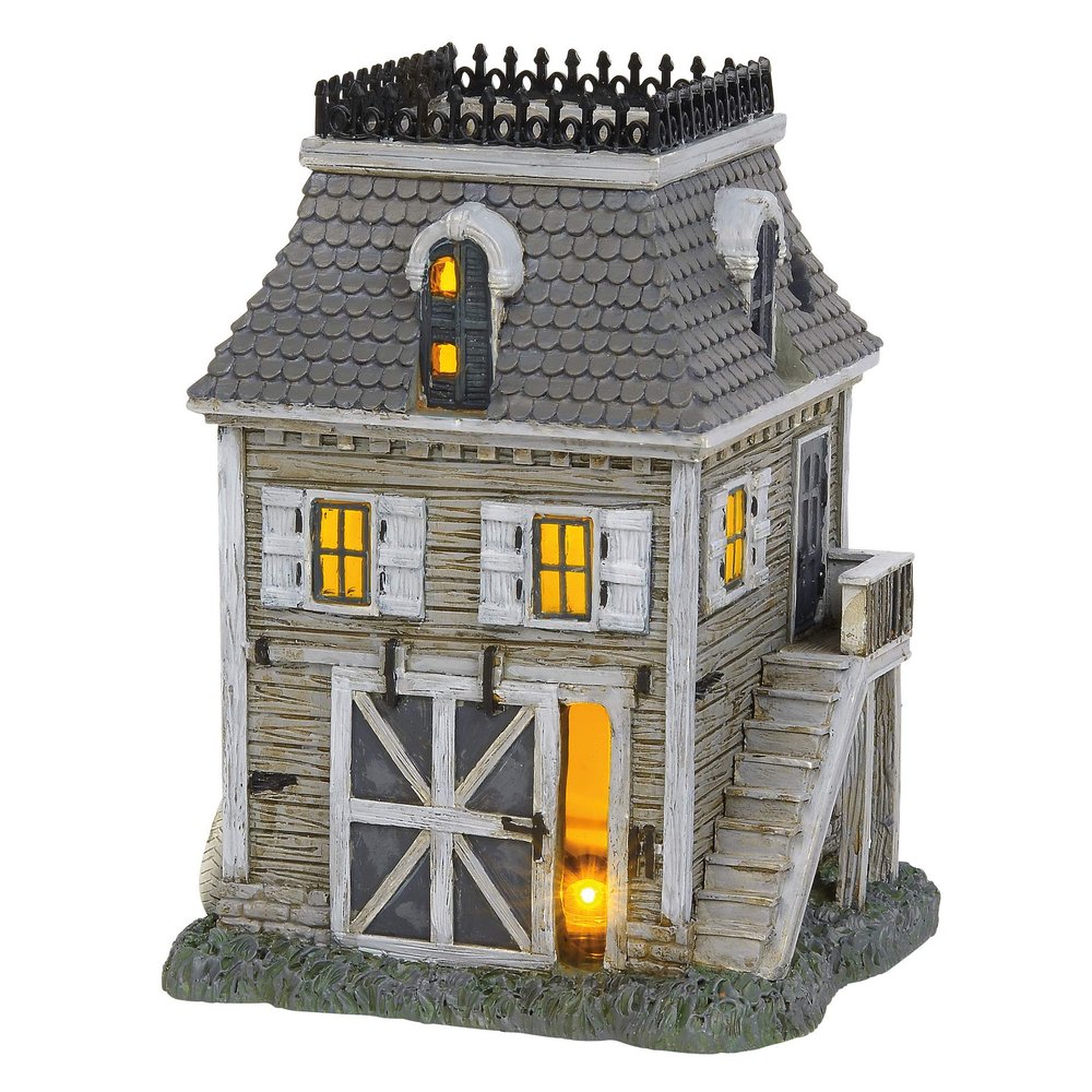 Department 56 The Addams Family Village Carriage House Lit Building, 6.1 Inch, Multicolor