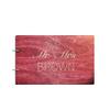 Just Customized Personalized Handmade Mr Mrs Wedding Guest Book for Bride and Groom Wood Alternative Custom Engraved Newlywed Marriage Album (Rosewood) view 1