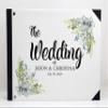 Darling Souvenir White Floral Printed Wedding Guest Book Hardbound Cover Sign in Book Registry Scrapbook-9 x 12 Inches view 2